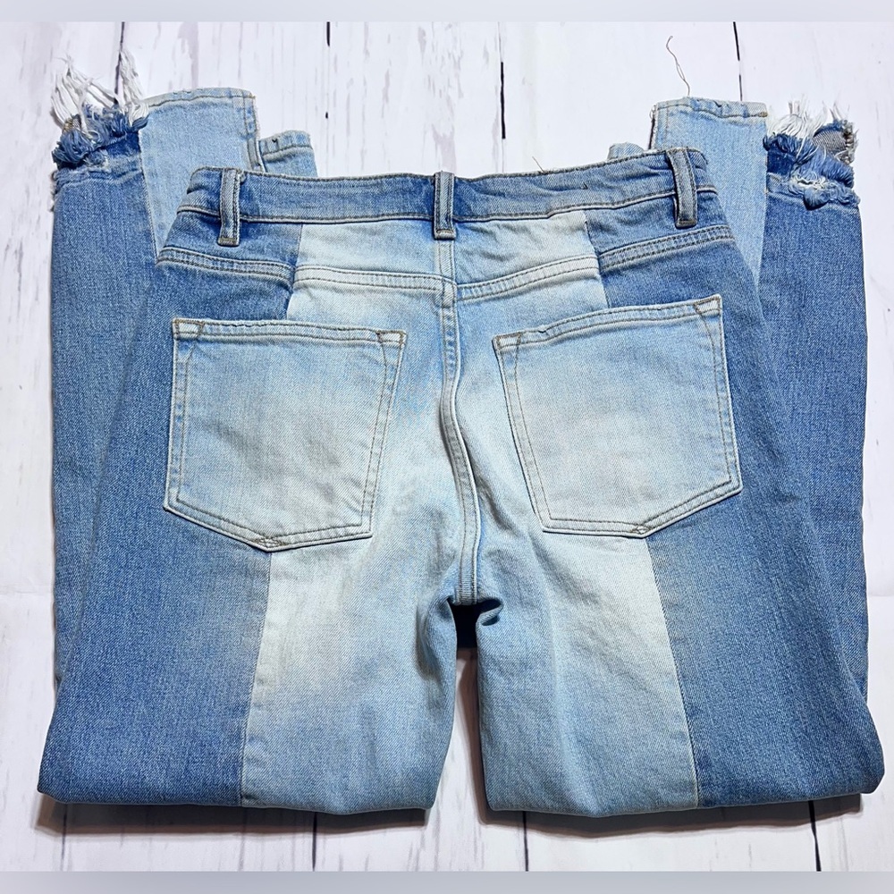 AllSaints Kim Two Toned Asymmetrical Hem Jeans - Picture 6 of 8